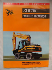 JCB JS175W WHEELED EXCAVATOR. Sales Brochure. 2001