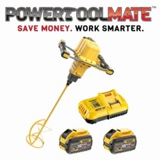 Dewalt DCD240X2 54V XR Flexvolt Brushless Paddle Mixer Kit 2 x 9ah Batteries