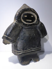 Inuit Eskimo Sculpture Figure Folk Art Black 7.25"