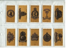 Colonial & Indian Army Badges 1917 Players Cigarette Cards - Set of 25 Cards