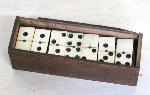 Antique dominoes set bone - antique,