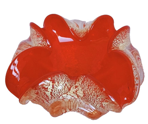 Superb murano red - , silver