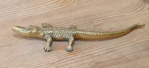 Brass crocodile alligator - ,
