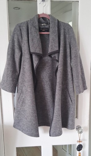 Ladies grey wool coat jacket - ladies,