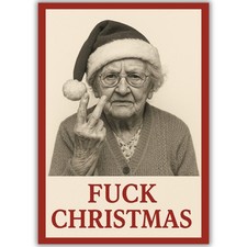 Funny Rude F*ck Christmas Card For Him Her Friend Man Woman Offensive Xmas Card