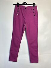 Per Una Size 10 Long Magenta Pink Cord trousers jeans Straight
