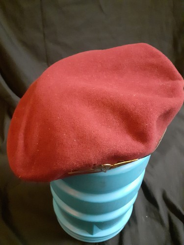 Beret with cap badge - cap, badge,