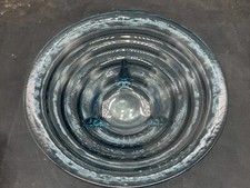 VINTAGE BLUE ART GLASS FOOTED