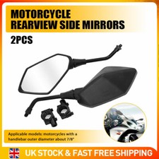 Pair Universal 10mm Rear View Side Mirrors Round Motorcycle Rear View Mirror