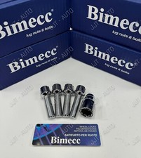 Silver Alloy Wheel Locking Bolts For Audi A4 A6 A7 A8 TT Radius M14x1.5 40mm