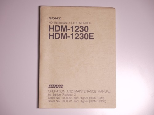Sony hdm 1230 - hdm-1230, hd