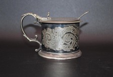 Mustard Pot with Spoon Antique