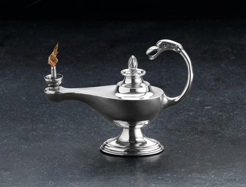 Solid silver aladdin lamp - solid,