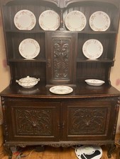 Antique Dark Oak Carved