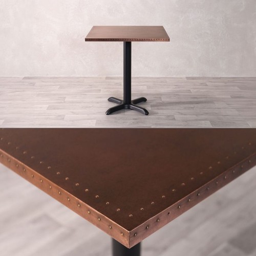 Copper top cafe table - table, range