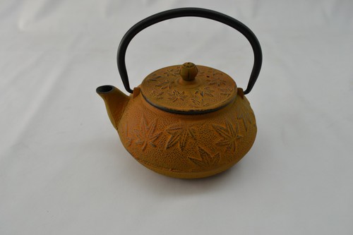 Cast iron tea pot enameled - cast,