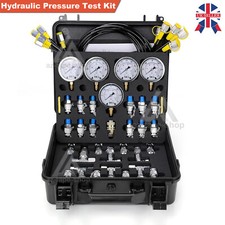 Hydraulic Pressure Gauge Test Kit 600 Bar Diagnostic Tester Tool Connector Hose