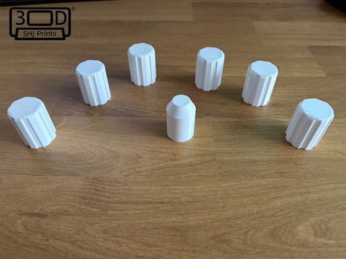 Radiator valve caps - 6, white