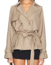 WOMEN'S LIONESS BEIGE/ MUSHROOM TRENCH COAT.Size L. NEW