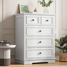 White 5 Drawer Dresser Modern