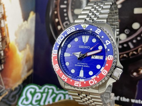 Seiko blue wave dial modded - dial,
