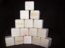 15 pine  wooden cubes,building