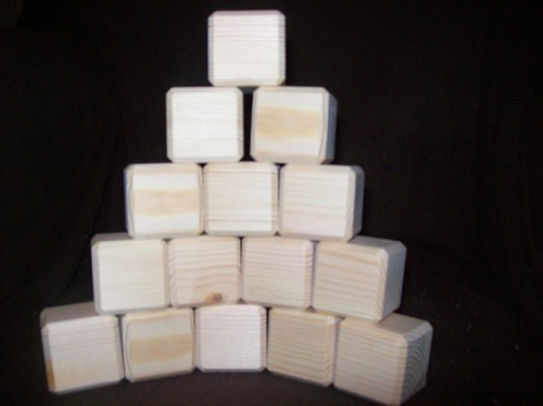 Pine wooden cubes - pine,