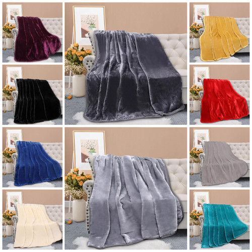 Plain mink throw small large - plain,