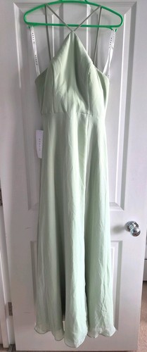 Azazie sage green maxi - azazie, dress