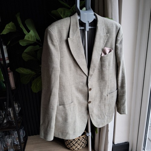 Mens sage green linen - green,