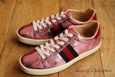 Gucci Ace Pink Leather Snake