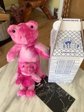 Build a Bear Pink Swirls Frog bundle (Lrge & Small) “Immaculate"