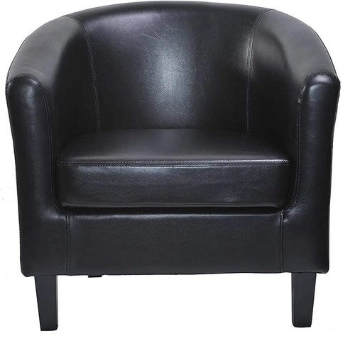 Relaxing black leather tub - pu,