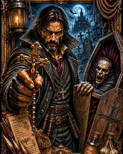 Vampire hunter halloween - hunter,