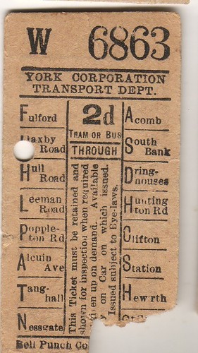 Bus tram ticket york - bus,