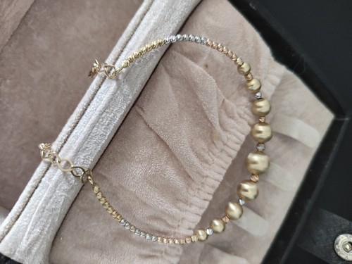 14k gold bracelet - gold, solid