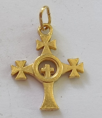 Antique old golden metal