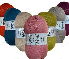 Wendy Aran With Wool Knitting Crochet Yarn Wool - 400g Balls - Choice 14 Colours