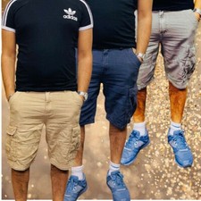 Mens Debenhams Linen Cargo Shorts Casual Pants Summer Holiday Beach Bottoms