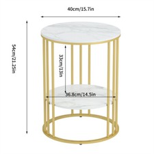 Real Marble Coffee Table Side End Table Console Clock Tea Table Gold Frame Stone