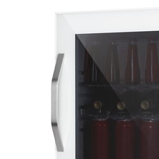 Fridge Refrigerator Beverage Cooler Drinks Bar 33L Freestanding Glass Door White