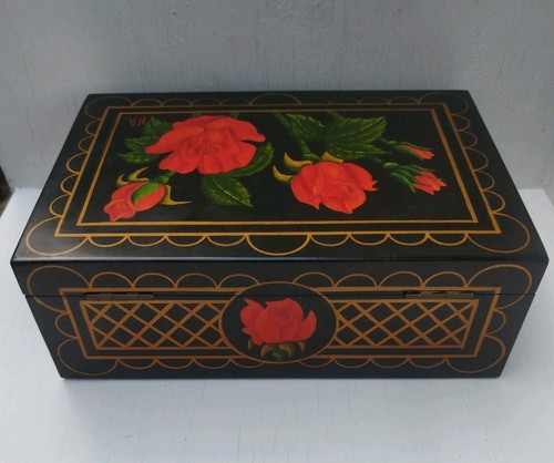 Vintage hand painted wooden - vintage,
