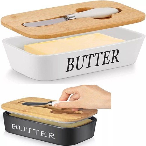 Ceramic french butter dish - ceramic,