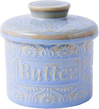 FRENCH BUTTER DISH WITH LID FOR COUNTERTOP LIGHT BLUE FRENCH BUTTER *UNUSED*
