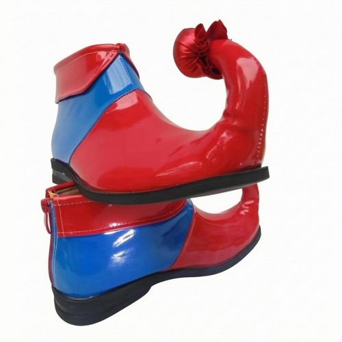 Curled toe clown shoes - shoes, black