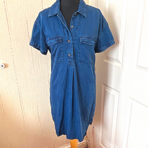 Women blue denim shirt - blue,