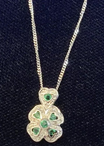 Diamond emerald fine pendent - diamond,