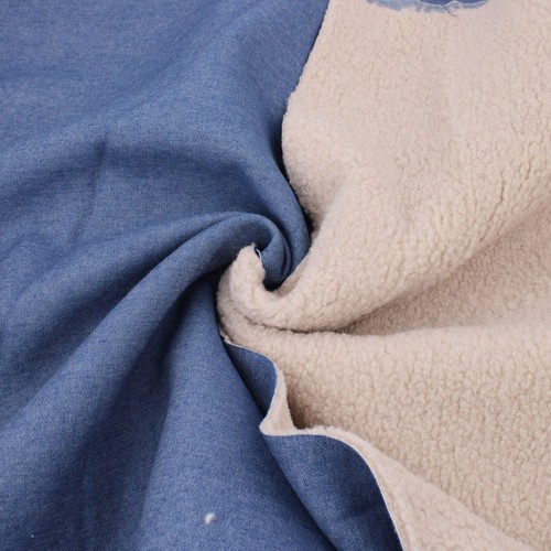 Double faced shearling denim - shearling,
