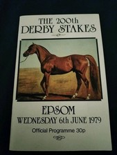 VINTAGE EPSOM RACE CARD HORSE