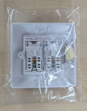 MK JOBLOT - 4 x 2 Gang Switch socket, 3x Double Mounting Box , 2 x  CAT 6 Outlet